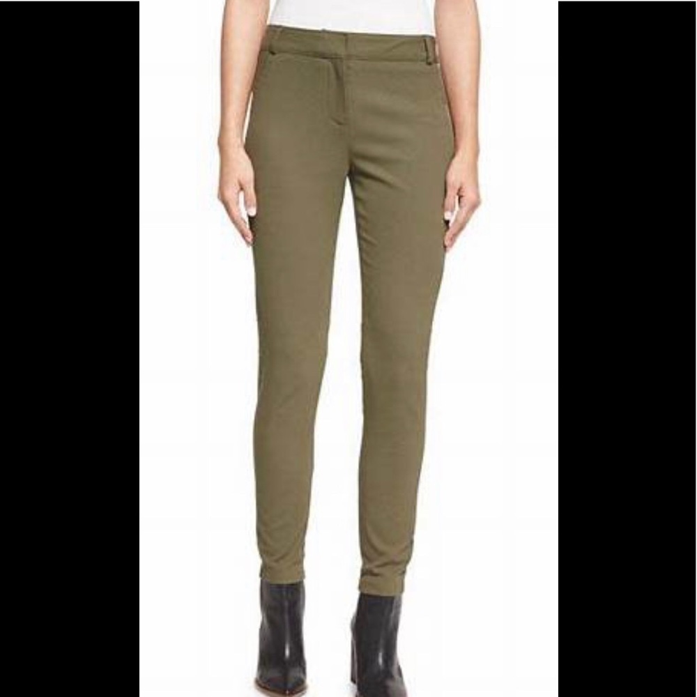 Veronica Beard Blossom Pointe Biker Olive Pants Size 2 Utility Cargo Fall Edgy